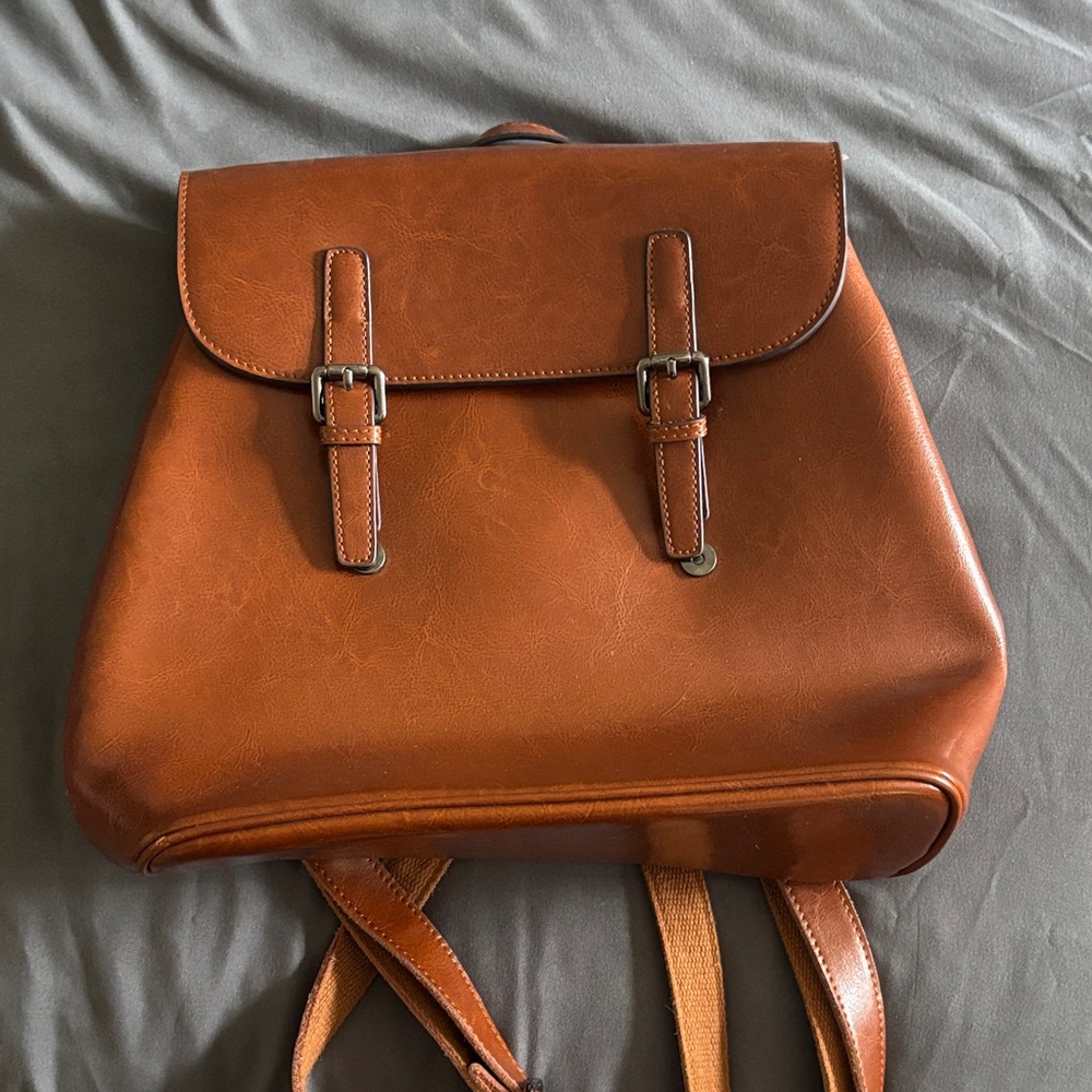 KEEP Collective Tan Leather Men's Backpack